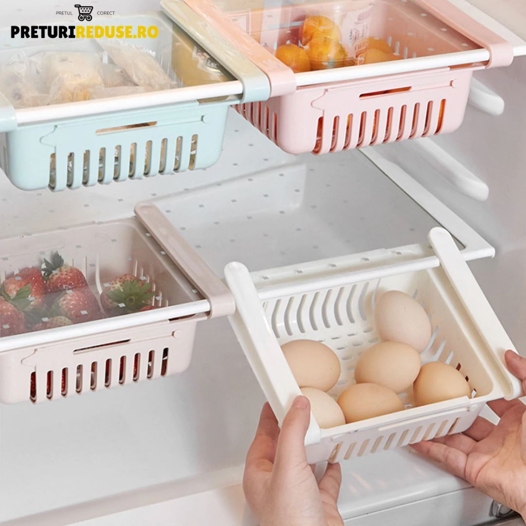 SET 4 ORGANIZATOARE FRIGIDER+3 Bile odorizante pentru frigider CADOU Preturi Reduse